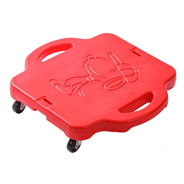 Röd Barn Plast 4-Hjulig Utomhus Balans Scooter