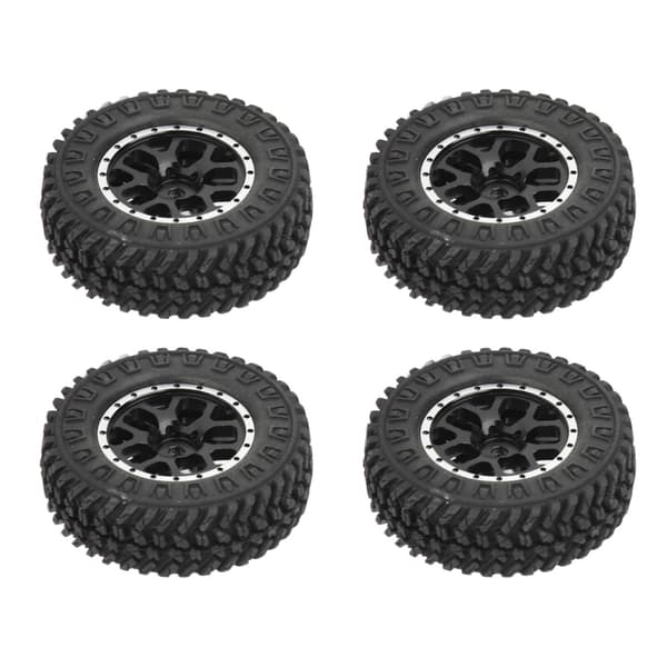 4 stk. 7 mm metalfælg gummiring til AXIAL SCX24 1/24 RC bil opgraderingstilbehør sort