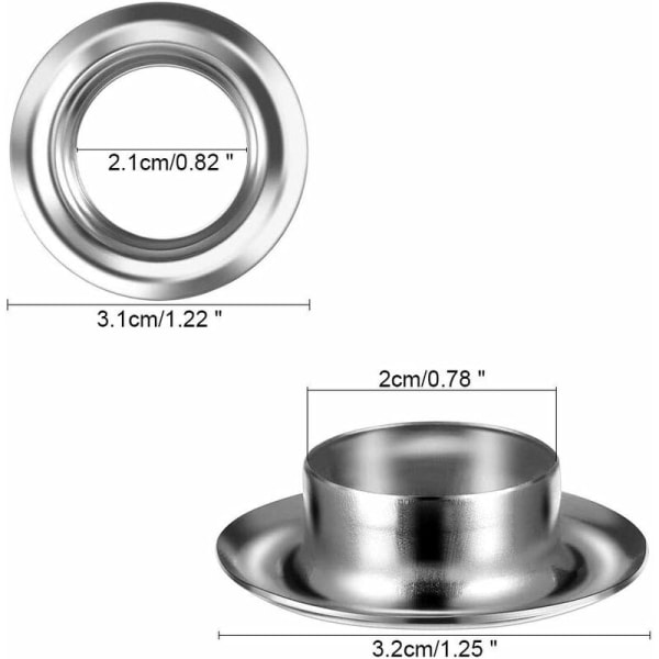 50 sæt indvendig diameter 20MM tylle boks metal tylle telt tylle sæt velegnet til udendørs