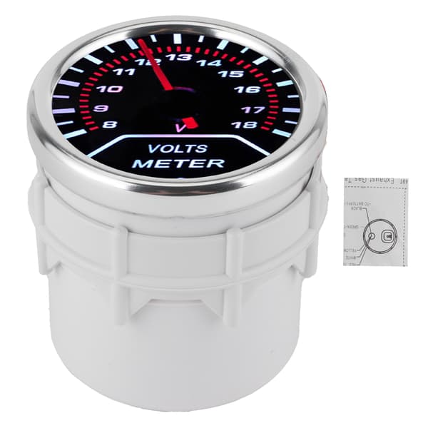 Universal Voltmeter med viser, spenningsmåler 52mm bilinstrument