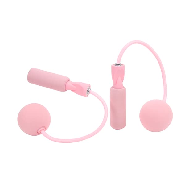 Sladdlöst hopprep för träning för män, kvinnor, barn, rosa