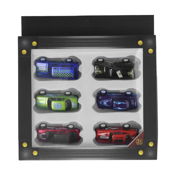 6 stk. Pull Back Racing Car Leker Sink Legering Modell for Barn Over 3 År