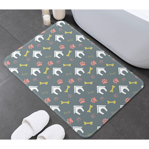 Halkfri absorberande golvmatta för husdjur, golvmatta för kök, badrum, 40*60 cm, D,