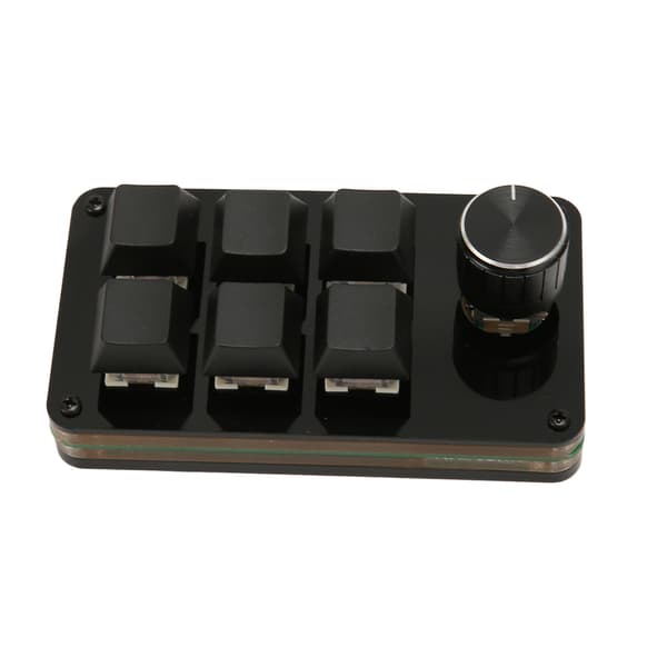 Mini 6-tasters Hot Swappable Blå Switch Mekanisk Tastatur med Knap til Gaming og Arbejde Makroprogrammering