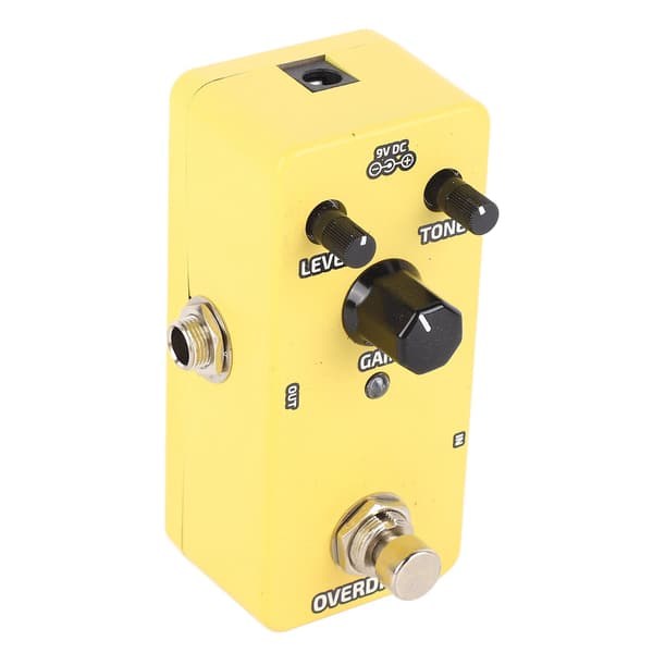 Elektrisk Guitar Effektpedal Enkelt Blok Mini Modulation Forstærker Simulation Pedal Gul Overdrive
