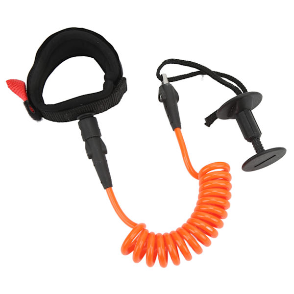 5,5 mm 1,2 meter Elastisk TPU Paddle Board Håndledsrem til Surfbræt Orange