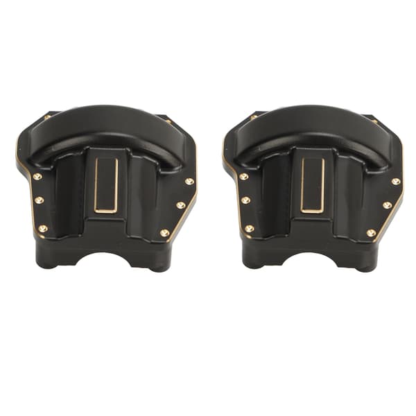 2 stk. RC Diff Cover Sort Rustfri Slidstærk til Axial 1/10 SCX10 III SCX10 PRO Aksel