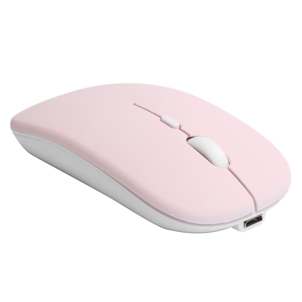 Pink Trådløs Bluetooth 5.0 Lydløs Mus 2.4GHz 2-tilstands Laptop Computertilbehør