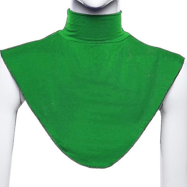 Kvinder almindelig muslimsk muslimsk hijab islamisk rullekrave halsbetræk Falske krave tørklæder Green