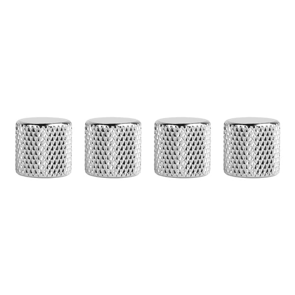 Elektrisk Gitarr Knoppar Set - 4st Metall Potentiometerlock Volym Tonkontroll (Silver)