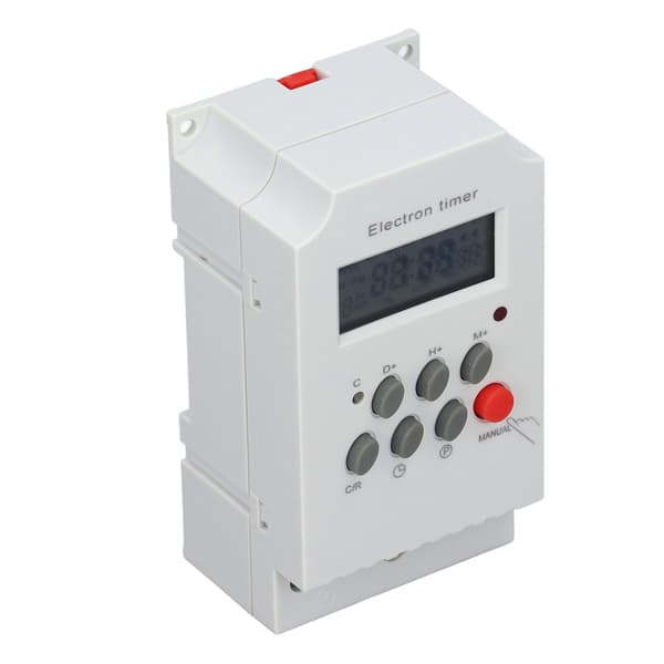 Elektronisk timer-kontakt DIN-skinne LCD Mikrocomputer Intelligent Controller KG316TII AC 220V
