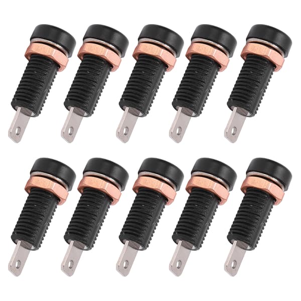 10 stk. 4 mm Banan Jack Socket Mount Bindingsstolpe Konnektor Adapter Panel Sort til Elektroniske Instrumenter