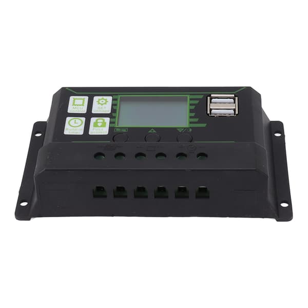 40A PWM Solarladdningsregulator Dubbel USB LCD-skärm Solpanel Laddare Urladdningsregulator