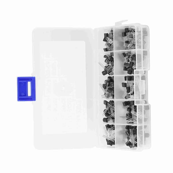 200 stk. 10 verdier NPN PNP TO92 BC327 BC558 Transistor Sortiment DIY-sett
