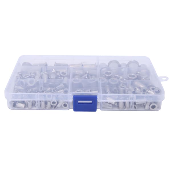 165 stk. rustfrit stål 304 M3 til M10 Rivet Nut Pull Fastener Compartment Kit