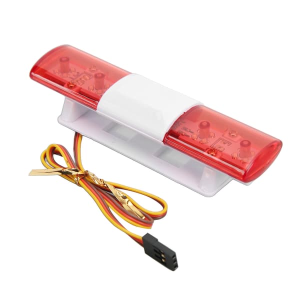 RC Poliisin LED-varoitussvalo 4 tilaa Simulaatiosuunnittelu 1/8 1/10 RC-autoille Punainen