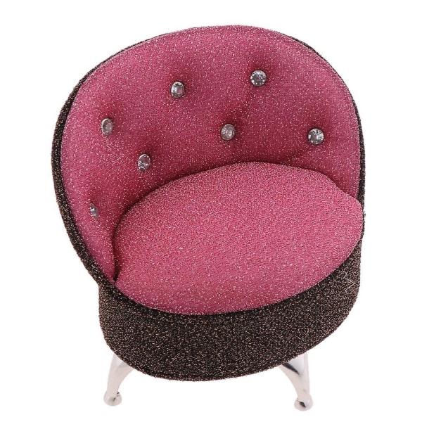 2x yhden hengen sohva tuoli kaluste korurasia 1/6 nukeille vaaleanpunainen + kahvi