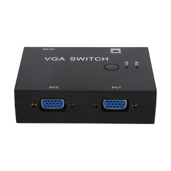 VGA Switcher 2 Input 1 Output Multi Computer Host Converter 2 Værter 1 Skærm
