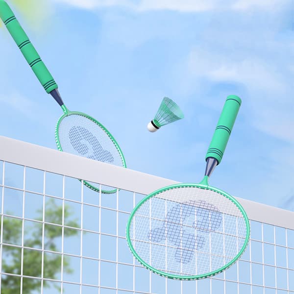 Badmintonracket for barn, lettvektslegering, elastisk, alder 5-12, mintgrønn