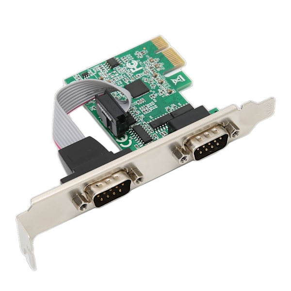 PCIe Serielt Kort 2 Port RS232 DB9 COM Konverter Adapter Controller til Windows Driftstemperatur -40 til 85℃