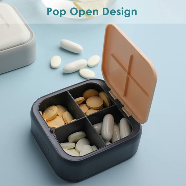 Cute Pill Box - Travel Daily Pill Organizer, Söt Portabel Pill Box, 2st-rosa