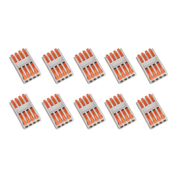 PCT 2-4 10st Spak Kopplingsplint 4-ledare Kompakt för Tråddiameter 0,08 till 4mm²