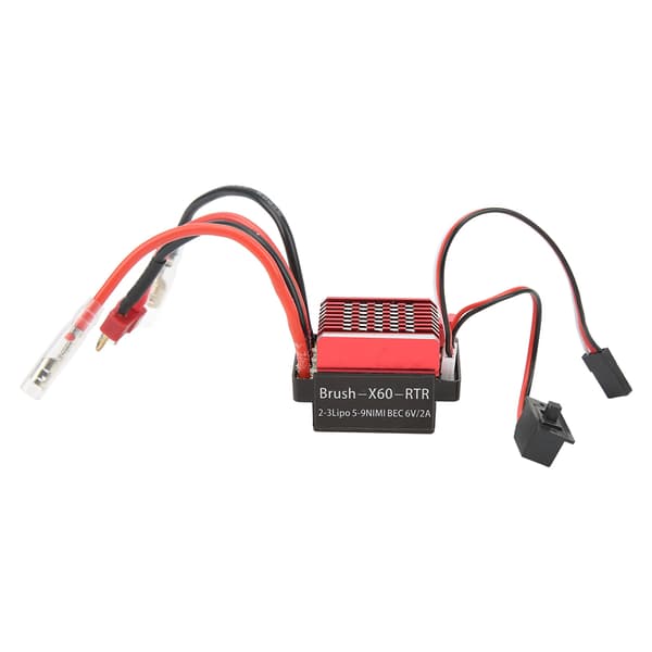 60A Børstet ESC 6V 2A Hastighetskontroller med T-plugg for Traxxas HSP Redcat 1 10 RC-biler