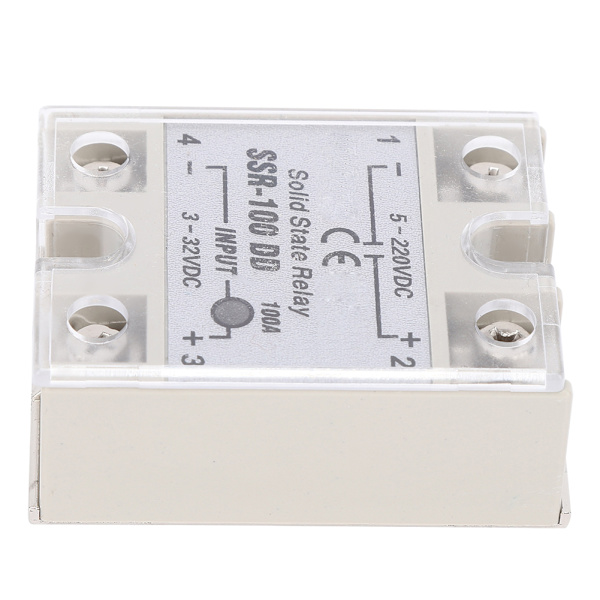 SSR 100DD Solid State Relä DC 5 220VDC Kontaktlös Brytare Hög Kvalitet