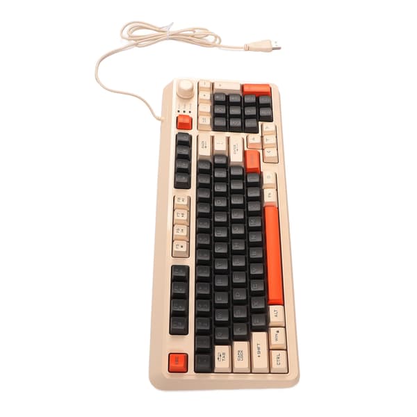 Bee Version 94 Tasters USB Kablet Gaming Tastatur LED Baggrundsbelyst Ergonomisk Foldbare Fødder Multimedietaster til Stationær Bærbar