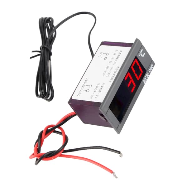 ZFX 900 Digital Temperaturregulator LED Panelmeter med Sensor til Køleskabe 220V