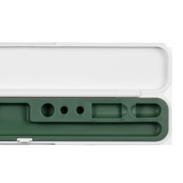 Grønt Stødsikkert Bærbart Stylus Pen Etui til IOS Tablet Blyant Multifunktionel Rejse Organizer
