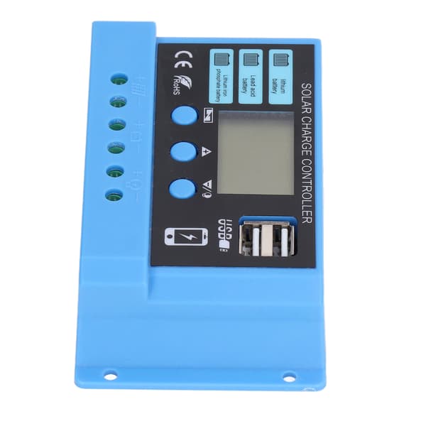 Solcelle ladekontroller Fotovoltaisk dobbel USB-utgang PWM-kontrolltilbehør for lading20A