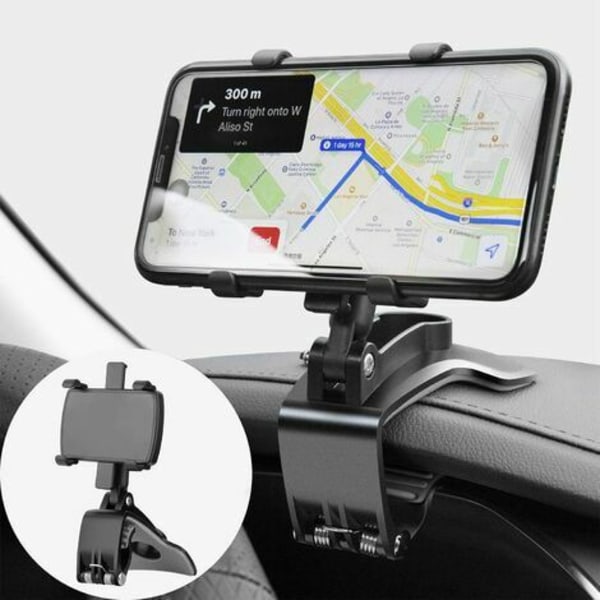 Kartokner Biltelefonholder 360 graders rotation, Dashboard Mobiltelefonholdere Biltelefonholder til GPS og 4-7