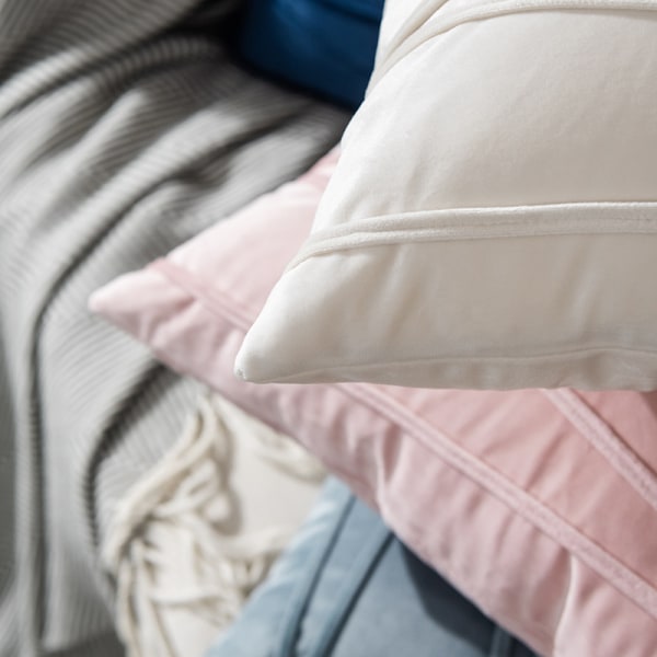 Velvet Stripe kohokuvioitu tyynyliina, paineköysihihna, eurooppalaistyylinen sohvatyynyliina (sininen, 40*40cm),