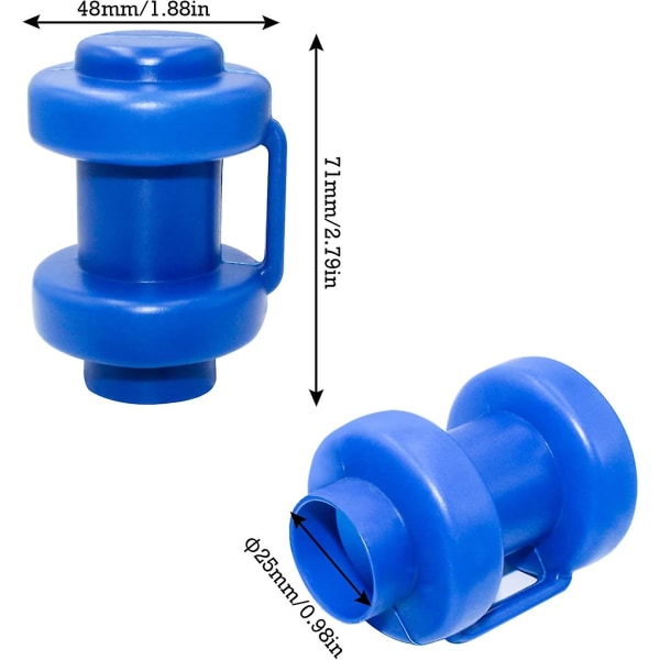 Trampolin endestykker sæt med 8 beskyttelse til trampolin netstænger 25 mm, blå