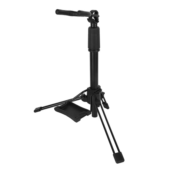 Elektrisk blæserørsholder justerbar foldbar solid jernstang musikinstrumentstativ