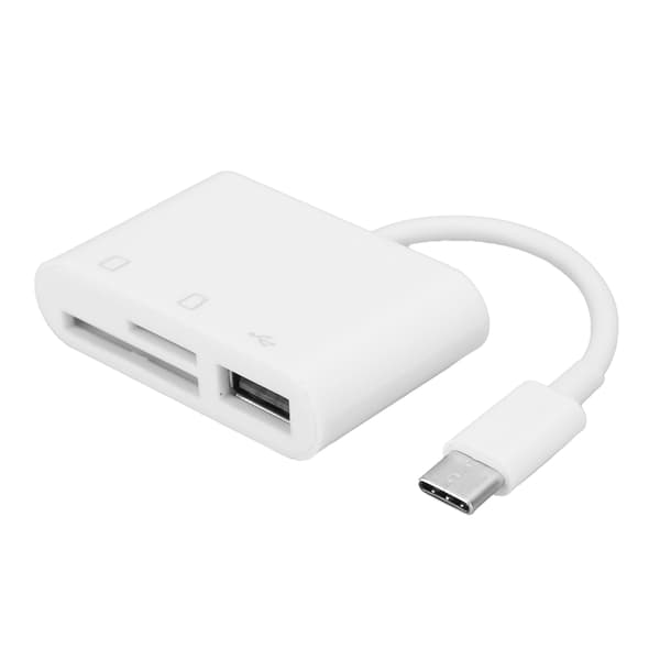 3 i 1 Typ C Minneskortläsare USB Hub Adapter för Laptop Telefon Dataöverföring
