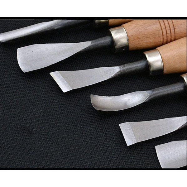 Håndlavede træskærerknive 8 dele træskærerværktøjssæt til grøntsager og frugter Egnet til tømrerværktøj