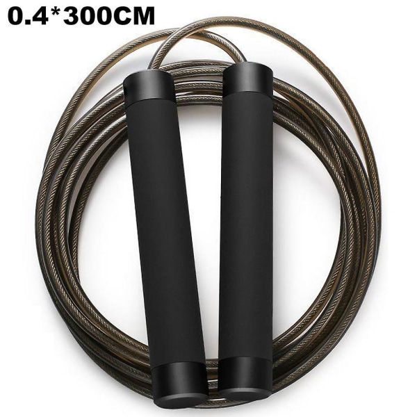 Speed ​​Jump Rope, - Til Crossfit, Gym & Home Fitness Workouts og mere Black 4.0Mm  Steel Wire Rope