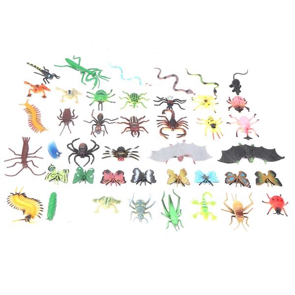 43 st / set Dinosaurier Insekter Modell Hög Simulering Barn Utbildning Modell Set Dinosaurier Modell