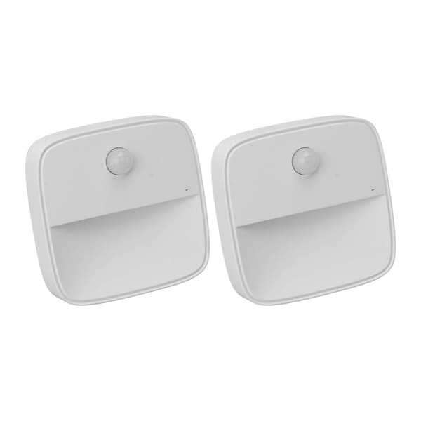 2st Mini Varmvit LED Rörelsesensor Nattlampa EU-kontakt 100‑240V för Sovrum Kök
