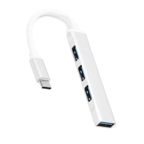 4 i 1 USB C Hub-adapter med 4 porter OTG Multifunksjonell dokkingstasjon-splitter