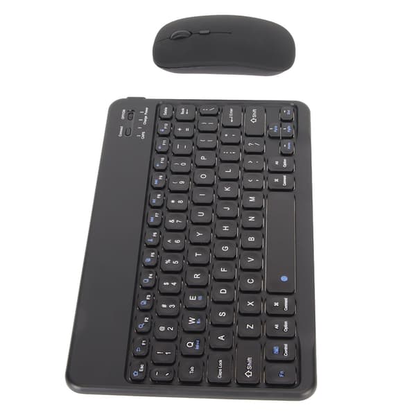Trådløst Bluetooth Tastatur og Mus Combo Bærbart Matchende Sæt til PC Laptop Sort