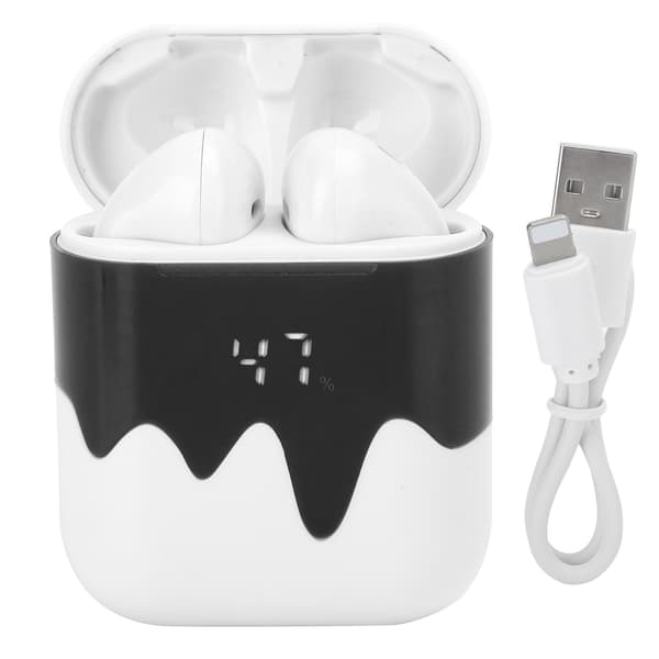 Bluetooth 5.0 Trådløse Stereo Sport Ørepropper Hvit