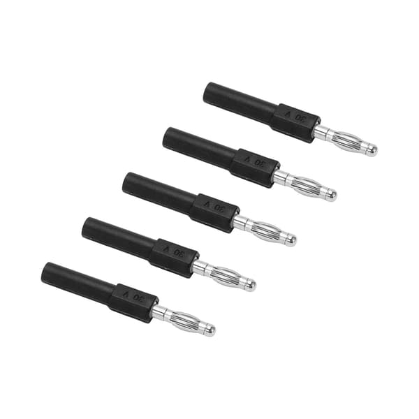 5 stk. 4 mm til 2 mm bananstikadapter Sort Stærk forbindelse God ledningsevne