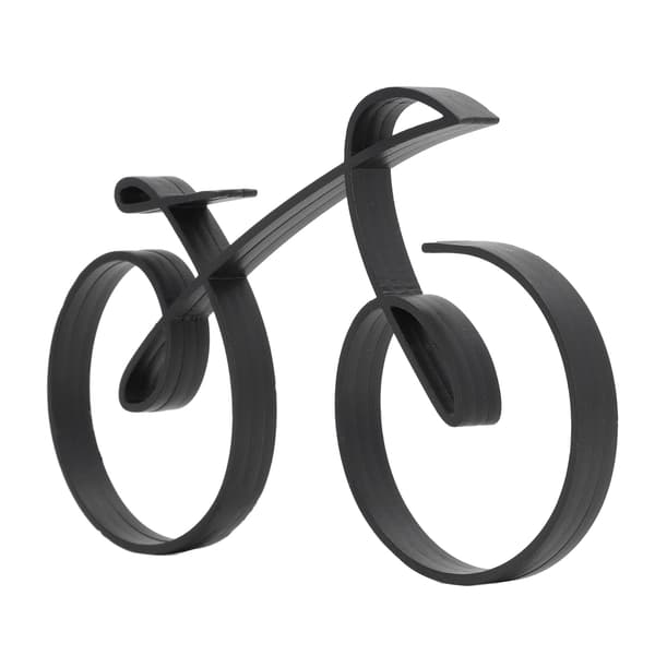 Minimalistisk Cykelskulptur i Metalltråd Modern Heminredningspresent