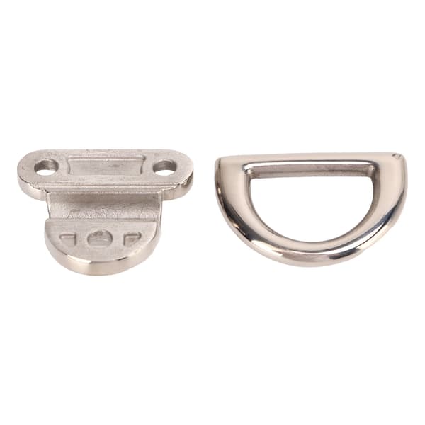 4 Sett Rustfrie Sammenleggbare Pad Eye Rustsikre D-ringer for Marine Yachtdekk