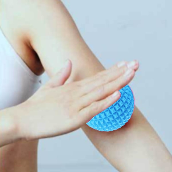 Vibrerande massagebollshastighet Högintensiv Fitness Yoga Massagerulle, Lindring av muskelspänningar Smärta & tryckmassagebollar, Elektrisk Recha Blue