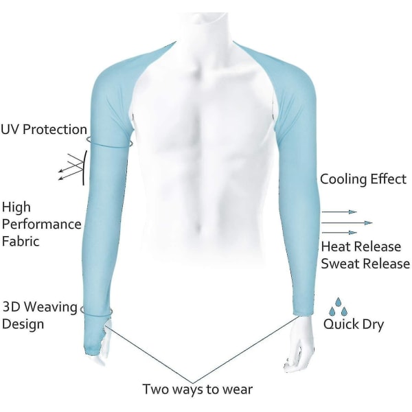 4 Par Kølende Sjalarmsærmer Solbeskyttelse