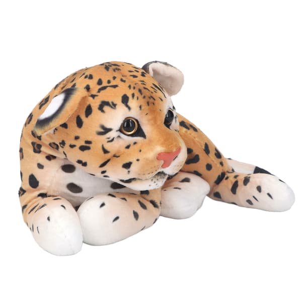 Simulerad Djungel Leopard Plysch Gosedjur Docka Mjukt Foder Leksak för Vardagsrum Sovrum